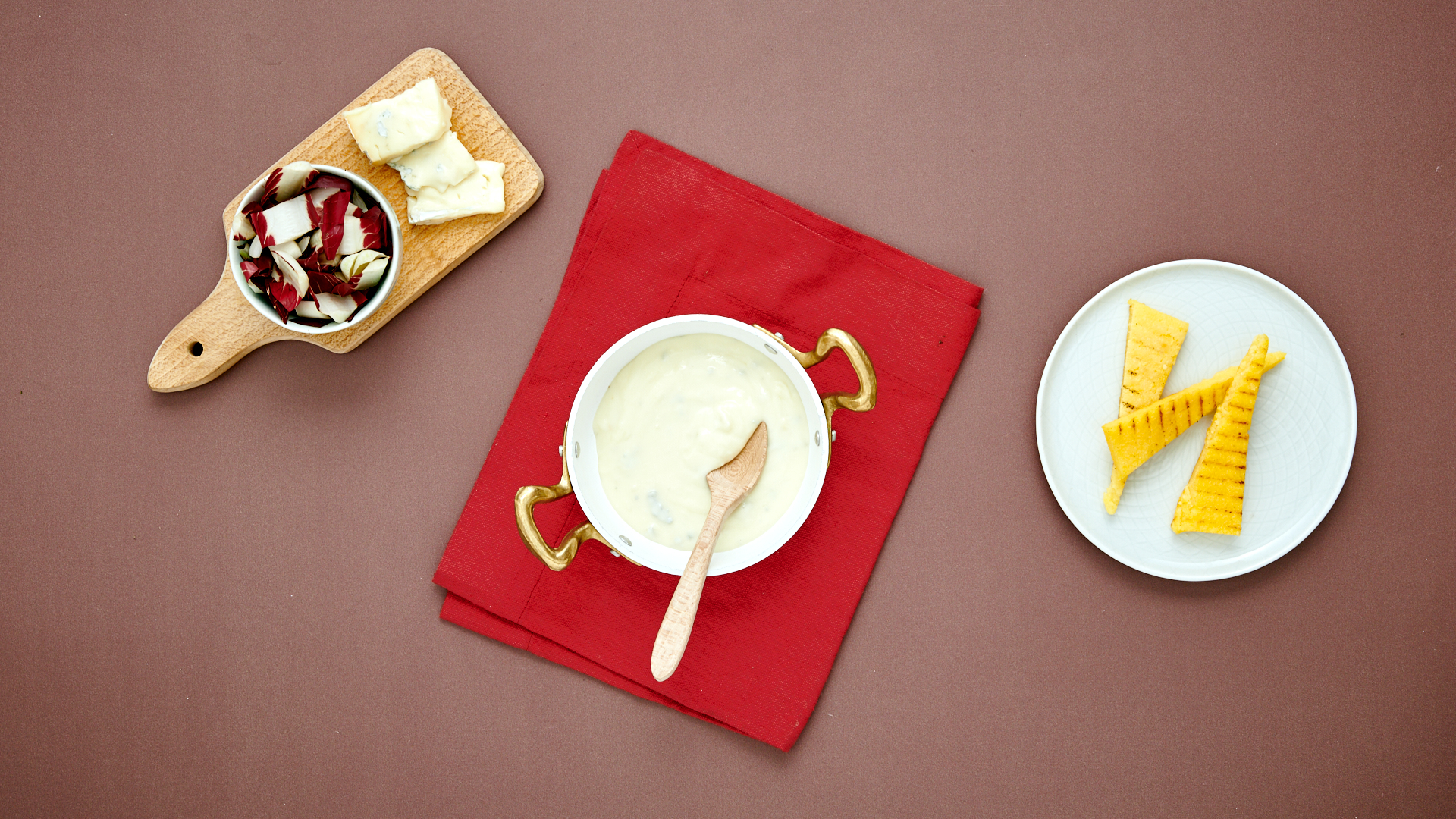 Wuberone Bacon con polenta, radicchio e salsa al gorgonzola
